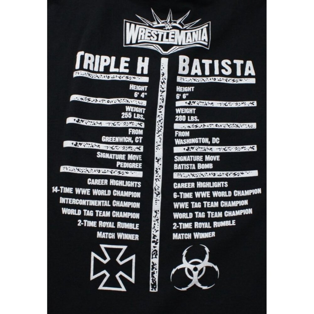 WWE Authentic WrestleMania Triple H Vs Batista 2019 Extinction T-Shirt 3X Cotton - Picture 6 of 6